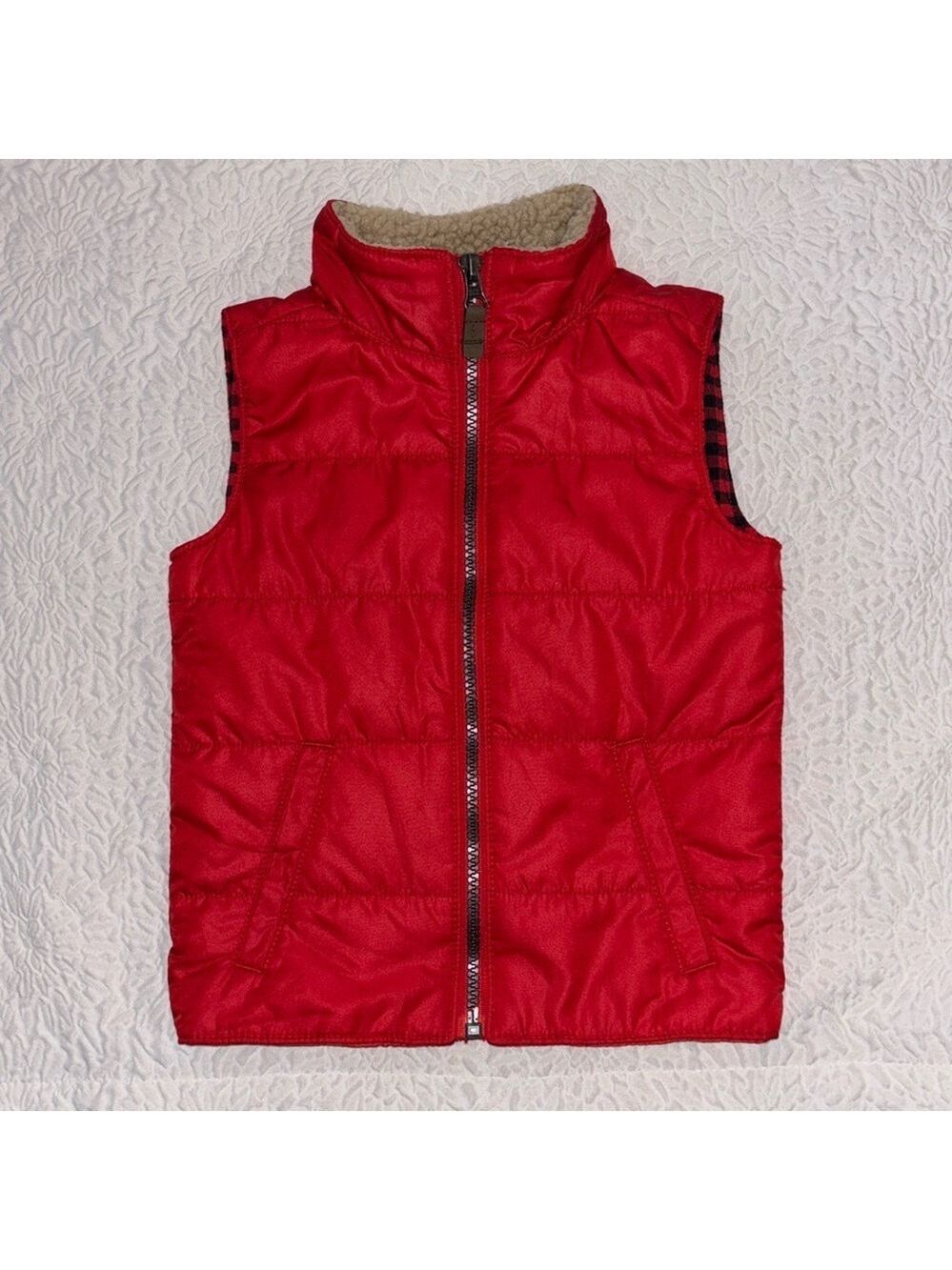 Carter's Buffalo Check Sleeveless Puffer Vest